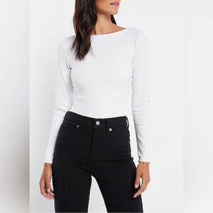 Express White Body Contour Top